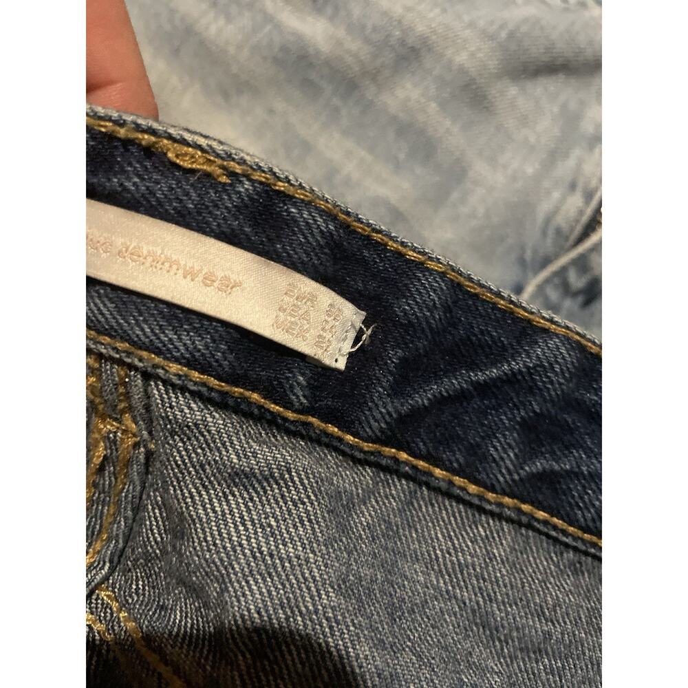 Zara Women's Trafaluc Denim‎ wear Distressed Destroyed Ripped Jean Shorts 4 - Picture 5 of 5